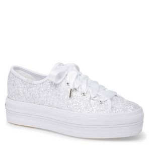 keds white glitter shoes